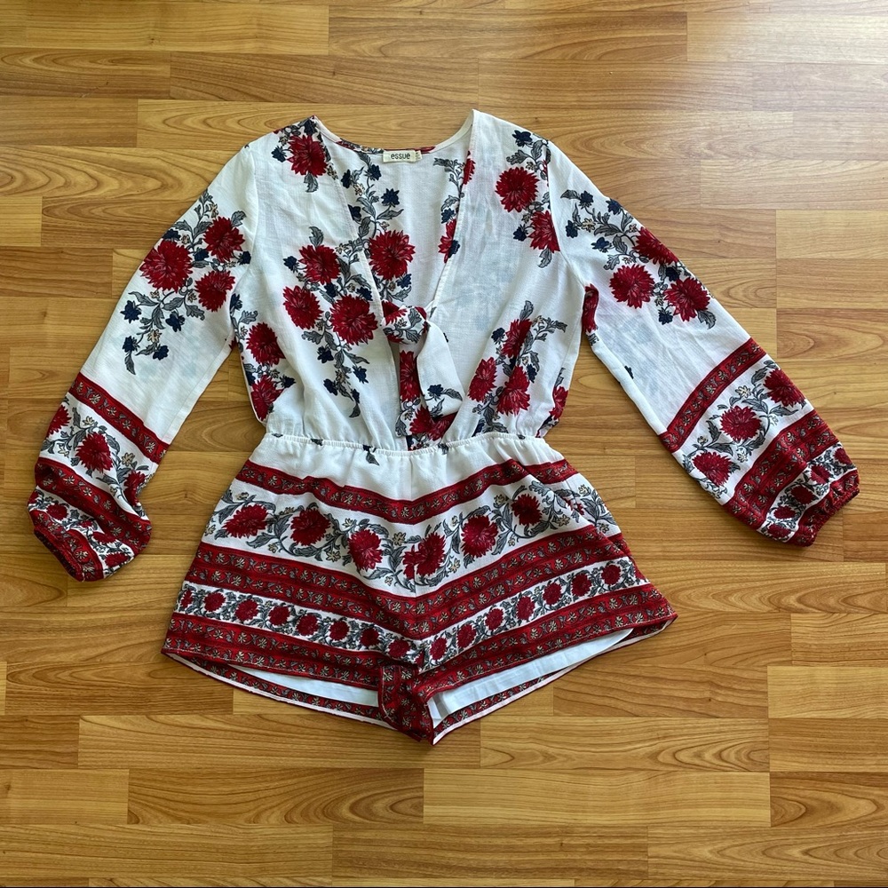 Floral Long Sleeve Romper